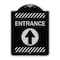 Signmission Flex Post Entrance W/ Straight Ahead Arrowfor Flex Paddle Alum Sign, 18" L, 24" H, BS-1824-23957 A-DES-BS-1824-23957 - alternate 1